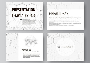 Set of business templates for presentation slides vector