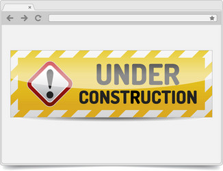simple opened browser window on white background vector image