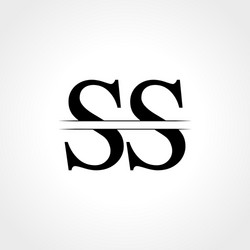 Initial letter ss logo design template Royalty Free Vector