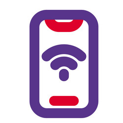 upgraded user interface in modern smartphone vector image