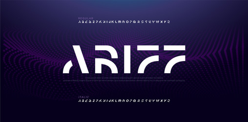Dynamic Modern Font - Abstract Typeface vector image