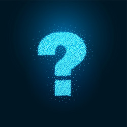 particle style question mark background design vector image