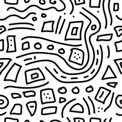 seamless abstract ethnic pattern lines dots vector image