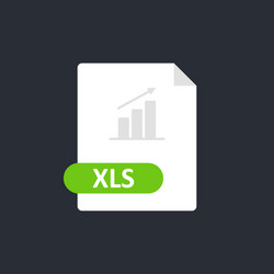 xls file icon excel spreadsheet format vector