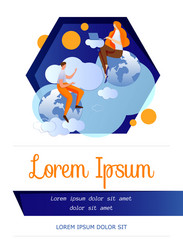 internet communication distant learning template vector