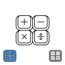 Calculator Keyboard Buttons Icon vector image