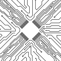 abstract tech lines and dots connect background vector image