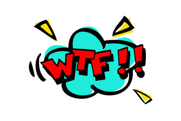 Simple hand draw sketch shout out wtf what vector
