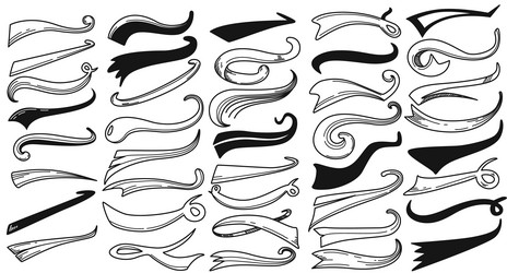 Font tails svg, Text tails svg, text swashes svg, font swash svg, text swoosh  svg. 7 designs of tails