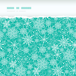 Snowflake texture horizontal torn seamless pattern vector