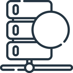 database icon isolated on white background vector image