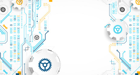 hi-tech digital technology and engineering theme vector image