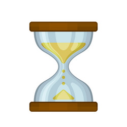 hourglass sand clock on white background vector