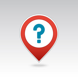 question mark pin map icon pointer markers vector image