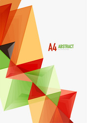 Triangular low poly a4 size geometric vector