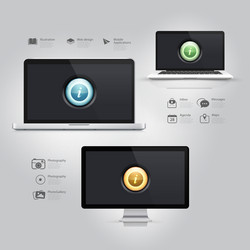 web design elements inforgraphics vector image
