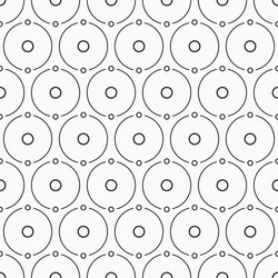 abstract simple pattern of circles monochrome vector image