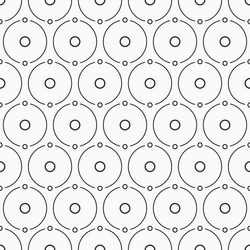 Abstract simple pattern of circles monochrome vector