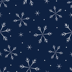Christmas seamless pattern with snowflake print vector