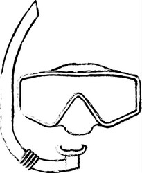 googles snorkels isolated icon vector image