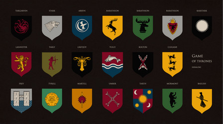 School team house logos Game of Thrones Style