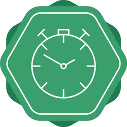 unique clock line icon vector image