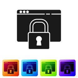 black secure your site with https ssl icon vector image
