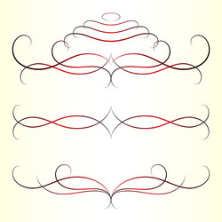 Calligraphic decorative elements Royalty Free Vector Image