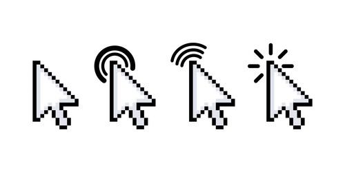 computer mouse click cursor arrow pointer vector image