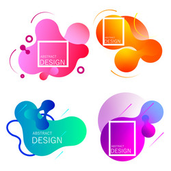 set of colorful elements gradient abstract vector image