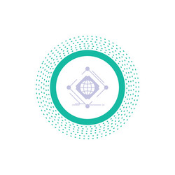Complex global internet net web glyph icon vector