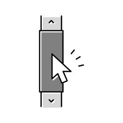 computer scroll color icon vector image