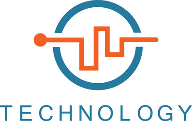 Logo concept design abstract digital technology Vector Image