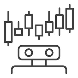 trading bot automation tools outline simple icon vector image