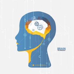 Creative brain concept background artificial vector