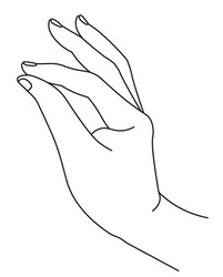Elegant hand with thumb and index finger clasping Vector Image