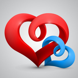 Heart in the form of tape vector