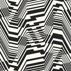 monochrome moire effect textured zigzag pattern vector image