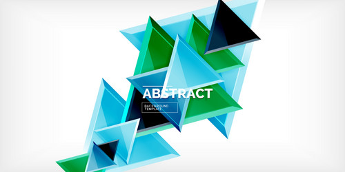 abstract background - colorful triangles with 3d vector image
