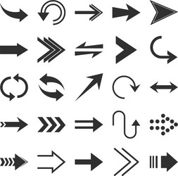 arrows direction guide cursor web navigation icons vector image