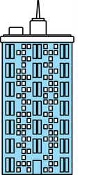 City building tower Royalty Free Vector Image - VectorStock