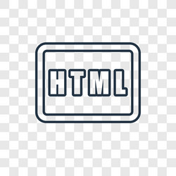 html concept linear icon isolated on transparent vector image