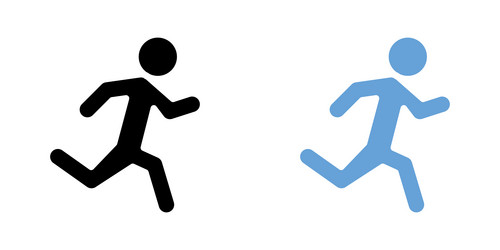 running icons pack in black and colored version vector image