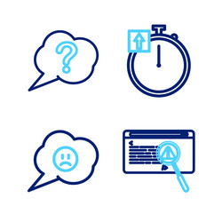 set line system bug concept speech bubble vector