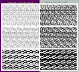 Geometric Triangle Patterns vector image