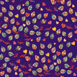 Leaves and fruits seamless pattern Royalty Free Vector Image