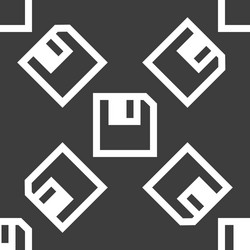 floppy disk web icon flat design seamless pattern vector image