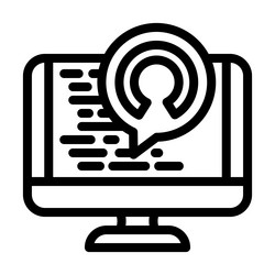 open source tech enthusiast line icon vector image