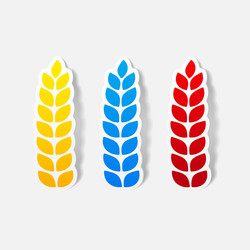 realistic design element ears of wheat vector image
