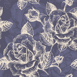 Seamless floral pattern with roses Royalty Free Vector Image